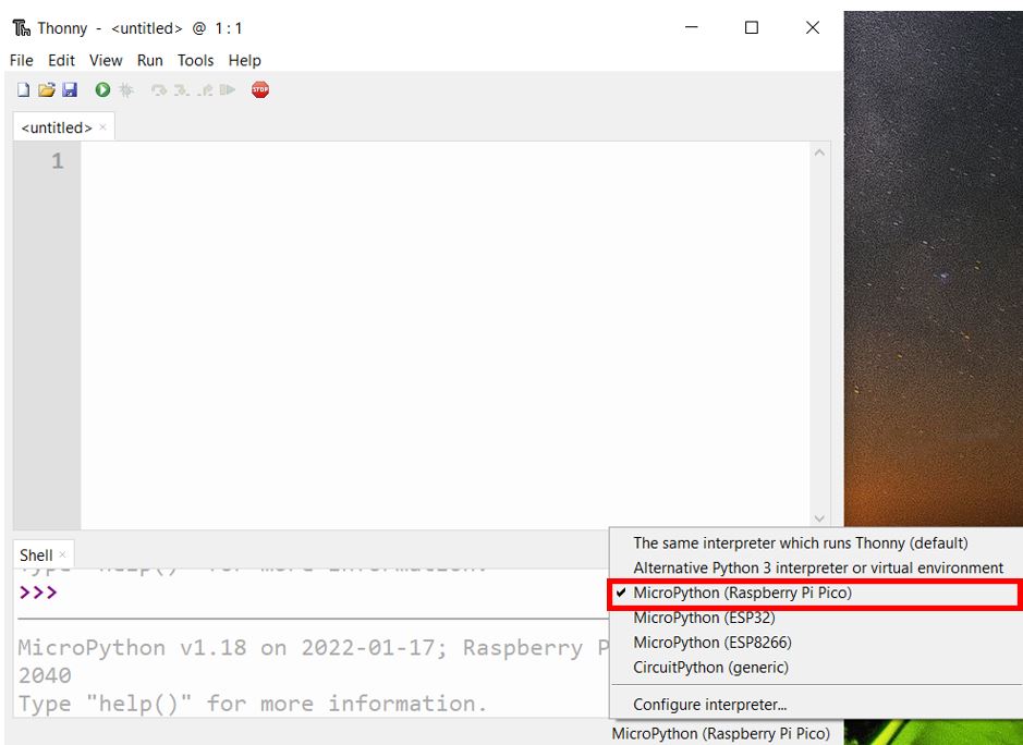 interpreter setting