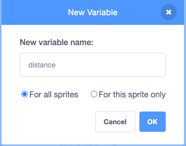 Create a Distance Variable